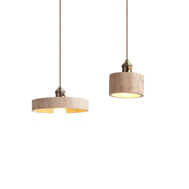 Bar de comedor de cabecera de cabecera de cabecera de aire individual lámpara de ventana candelabro de piedra de latón retro cables colgantes completos dormitorio silencioso