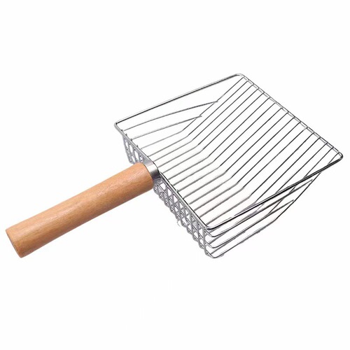 Metal cat litter shovel large size pet scooper does not rust or deform comfortable handle does not get stuck in holes easy to clean pet