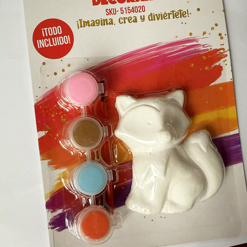 Muñeca de yeso para niños, juguete de pintura de graffiti, bricolaje pintado a mano, embrión blanco pintado, muñeca pequeña, regalo de vacaciones