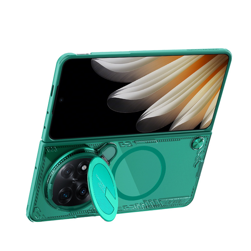 NILLKIN es adecuado para la funda del teléfono plegable OPPO FIND N5, funda protectora transparente con soporte para la lente plegable.