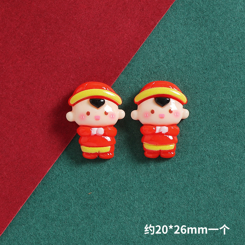 新年福娃元宝字牌樹脂部品diyクリームゴム携帯ケースヘアピン冷蔵庫貼り装飾材料