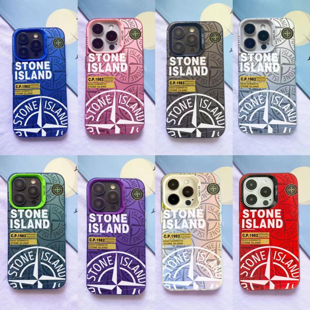 Stone Island Shockproof PC Label IMD Wholesale Mobile Phone case for iPhone 17 16 15 14 Plus 13 12 11 Pro Max case