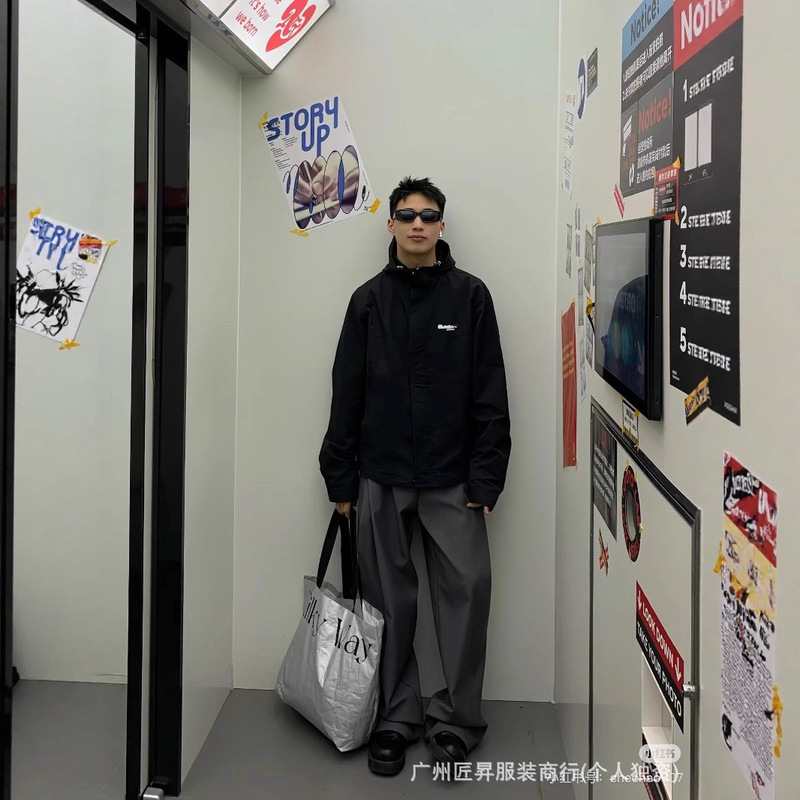 Poison Home in stock Correct Version C.D Home New Spray Paint Fuzzy Letter Jacket Jacket Fashion Joker for Men and Women