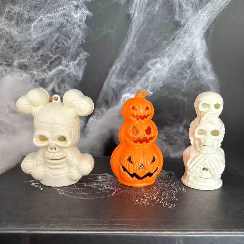 Decoración transfronteriza de Halloween lámpara de calabaza LED vela electrónica atmósfera decoración de props calavera decoración lámpara de noche