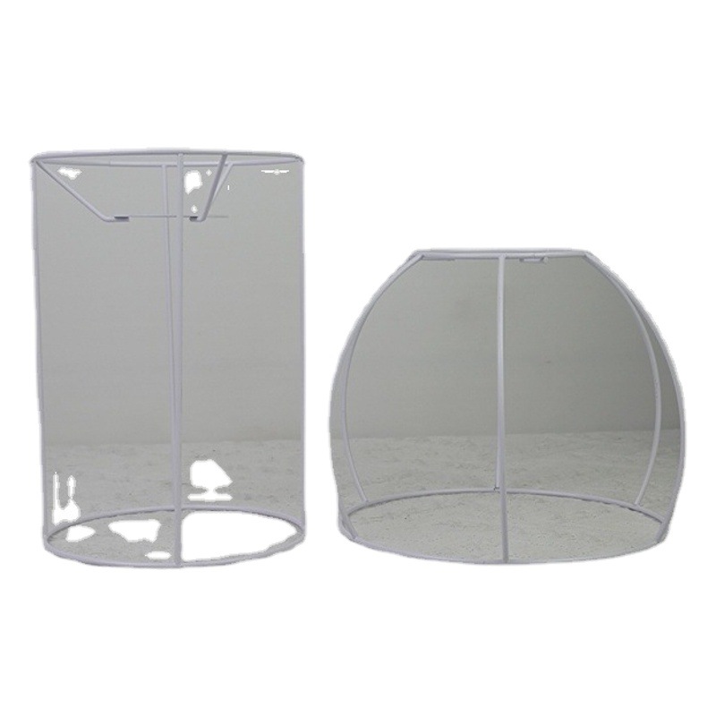 Araña de una pieza Pantalla de hierro marco E27 lámpara boca DIY hecho a mano recto marco cuadrado accesorios de hardware