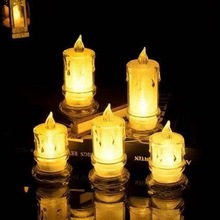 厂家直销LED流泪电子蜡烛创意发光派对灯氛围小茶蜡婚礼布置
