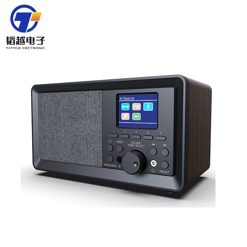 Ретро Bluetooth-радио DAB, цифровая аудиовещательная функция экспорта, простой и портативный уличный динамик из цельного дерева