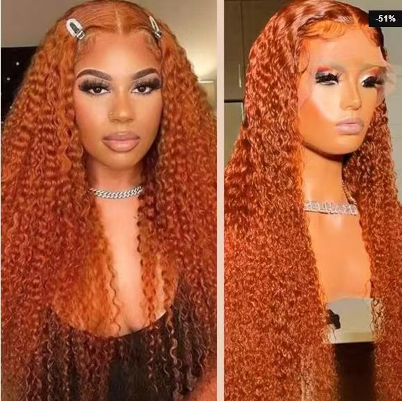 Pelucina de encaje frontal pelucina de encaje frontal pelucina de encaje para mujeres pequeñas pelucinas largas rizadas pelucina natural al por mayor