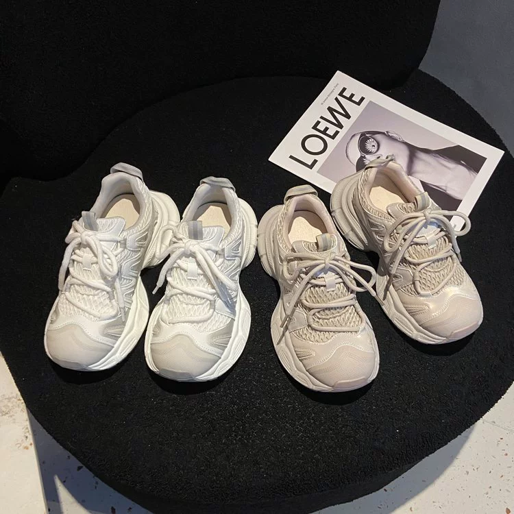 Конструкторская ниша увеличивает обувь папы для женщин 2025 весна и лето новая спортивная женская обувь модная толстая подошва дышащая повседневная обувь