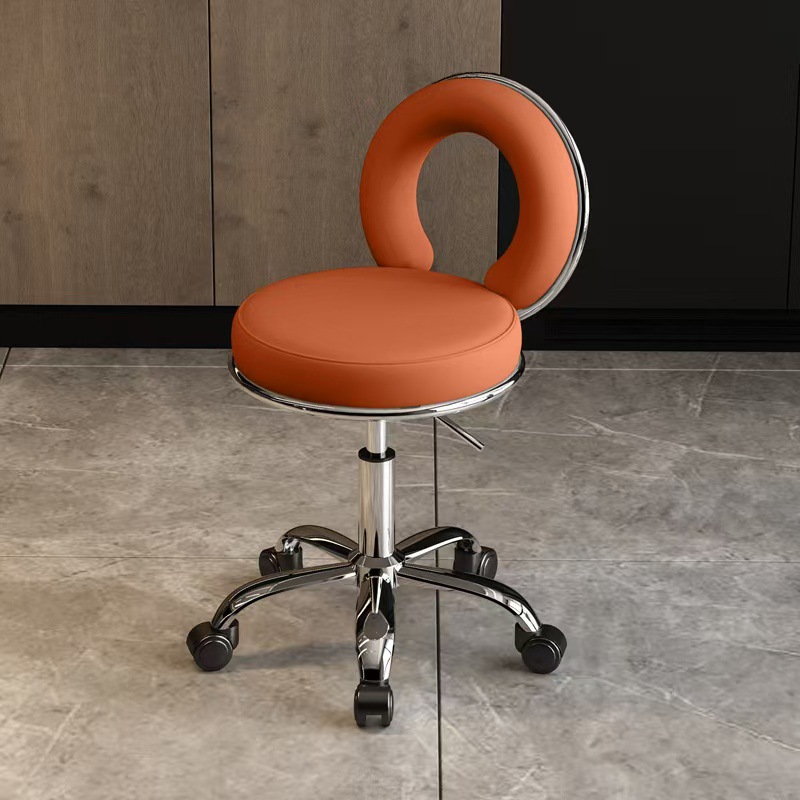 Elevación de taburetes redondos, elevación de taburetes de belleza, poleas giratorias, peluquería, maestros, salón de peluquería, salón de peluquería, salón de peluquería