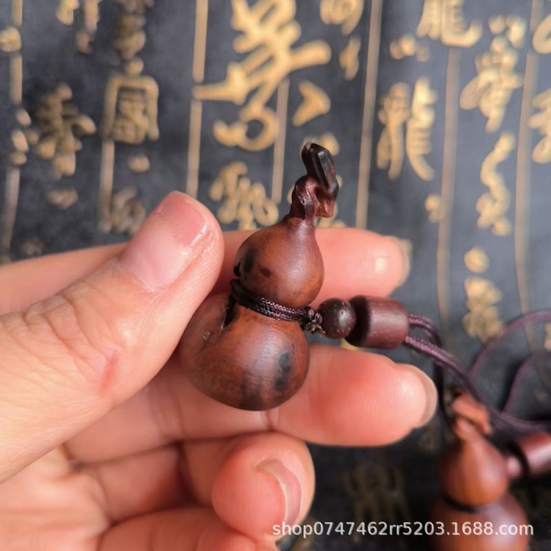 天然雷击枣木小葫芦福禄吉祥吊坠车载饰品挂件项链钥匙扣道家用品|undefined