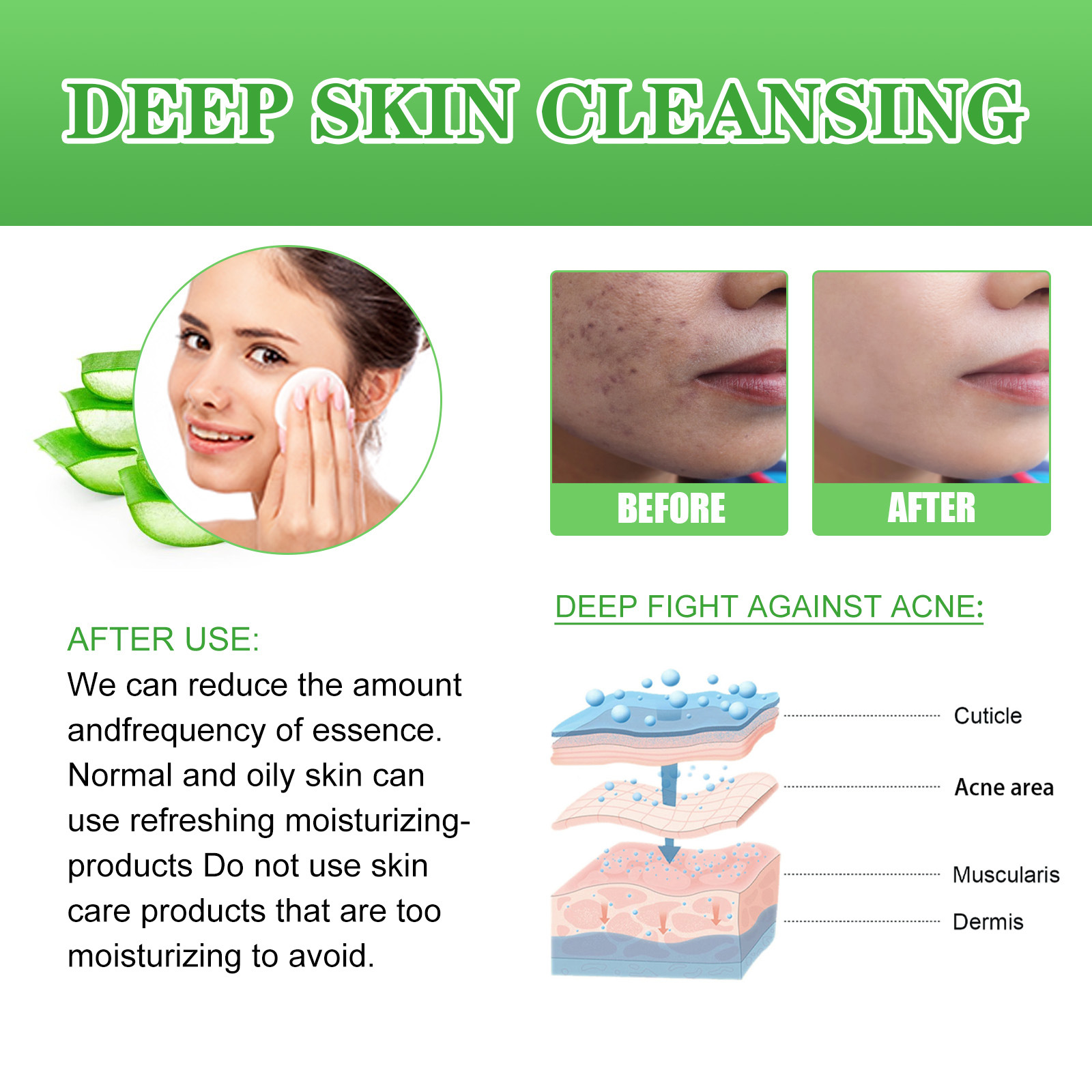 EELHOE Tampone detergente all'acido salicilico per punti neri e rimozione, controllo dell'olio a bocca chiusa, idratante, pulizia delicata,_voghion.com