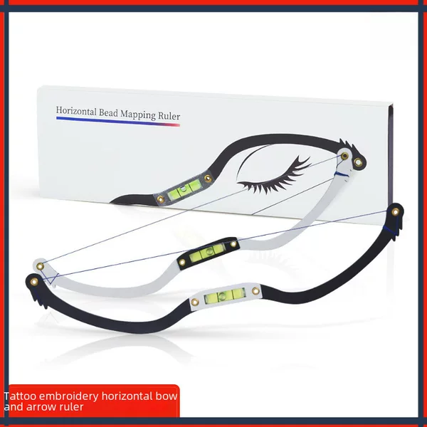 Factory direct new metal embroidery line auxiliary level symmetrical thrush horizontal bow eyebrow ruler