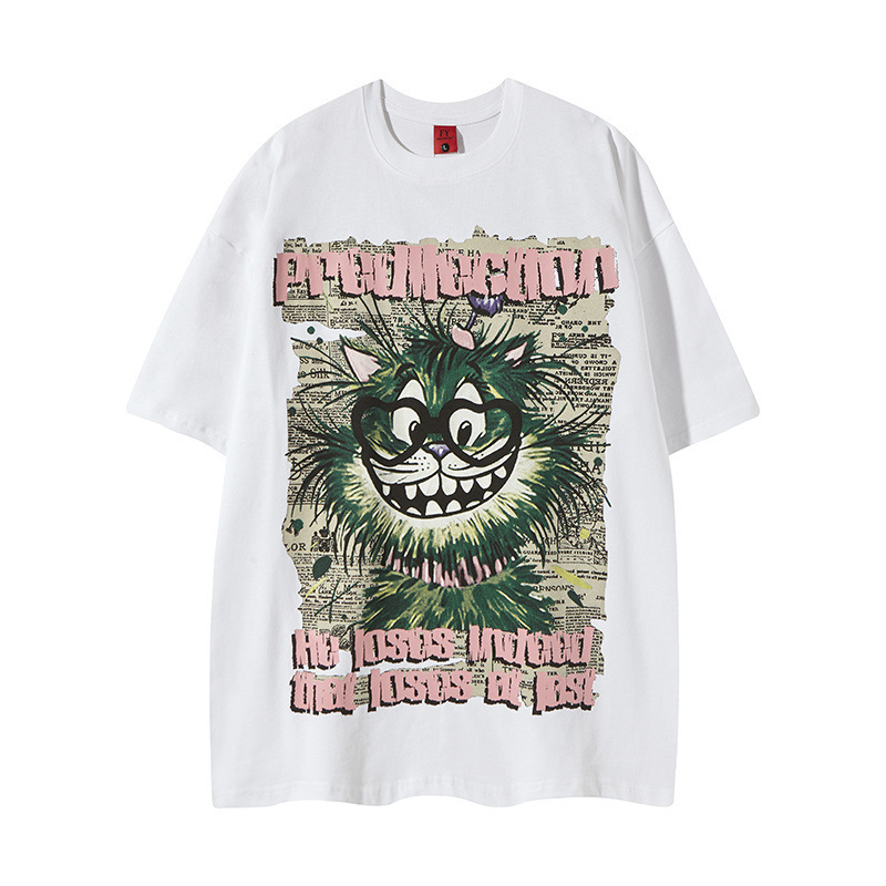 American Retro Hellstar European and American Trendy Brand Creative Street Hip-Hop Printed Casual T-Shirt for Men and Women American Retro Hellstar European and American Trendy Brand Creative Street Hip-Hop Printed Casual T-Shirt for Men and Women