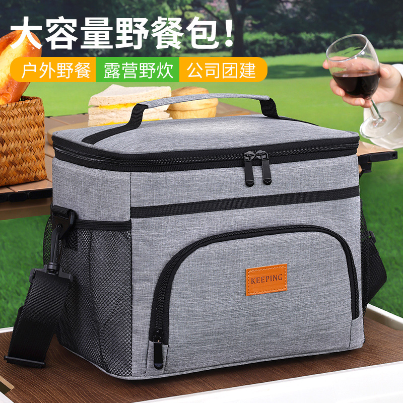 Paquete de picnic multifuncional transfronterizo de gran capacidad de campamento al aire libre grupo de construcción fiesta de alimentos portátiles bolsa de aislamiento térmico bolsa de hielo