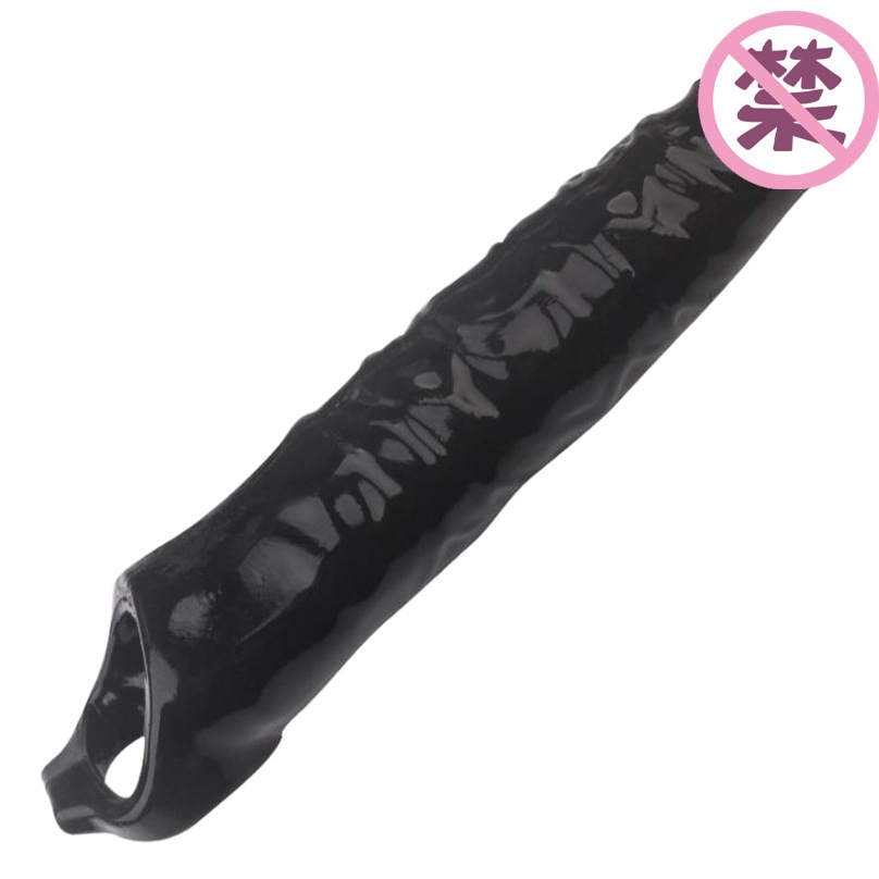 Funda de silicona para pene, agrandada y alargada, funda de dildo realista de cristal, funda erótica de diente de lobo, juguete para parejas, suministros de funda con bloqueo de semen.
