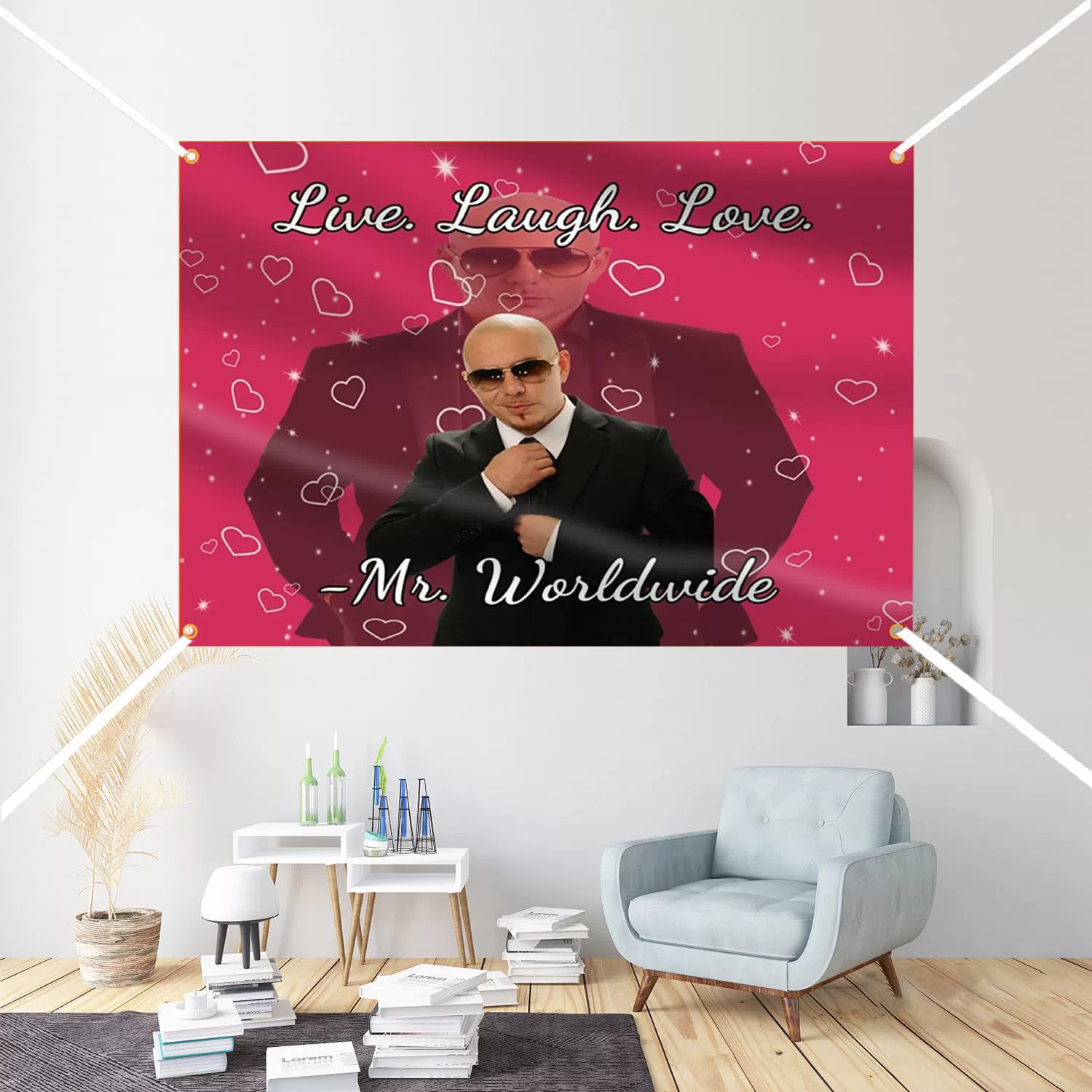 Modern wall tapestry for bedroom, print