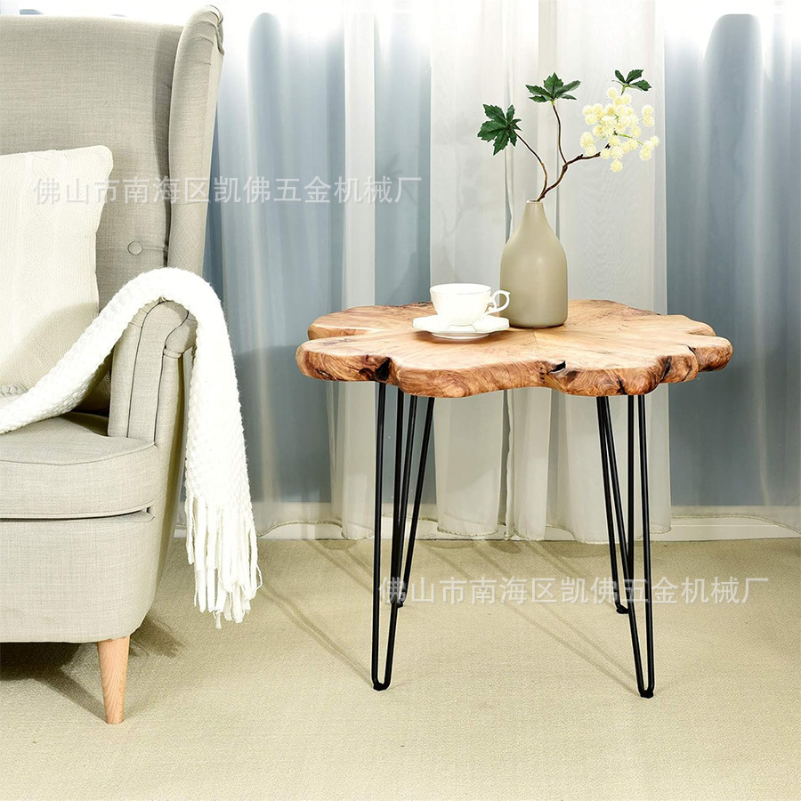 10mm de dos hilos, moderno, simple, simple, en forma de U, muebles de hierro, pinza para el cabello, pie de mesa, pie de mesa, soporte para patas, fábrica de alambre de hierro sólido