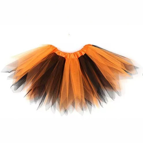Amazon European and American Pointed Splicing Tutu Skirt Kidsren's Mesh Rainbow Color Matching Skirt Halloween Tutu Skirt