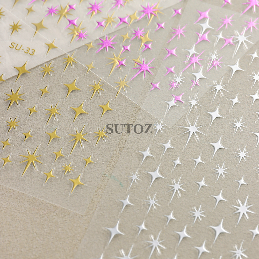 Modern Style Four Eight-Pointed Stars Plastic Nail Decoration Accessories 1 Piece display picture 8