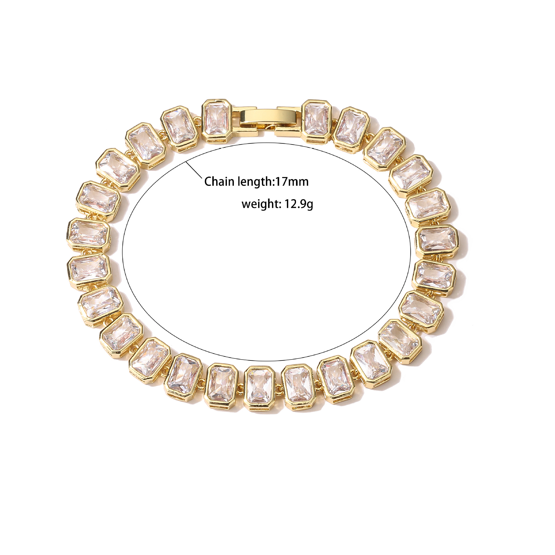 8g Weight Zircon Inlay Material Bracelets, Earrings, Necklace Classification Jewelry Set Quantity Daily Occasion Copper Material Geometric Pattern Women'S Gender Plating Design Fashion Style Fashion Geometric Copper Zircon Bracelets Earrings Necklace In Bulk 1