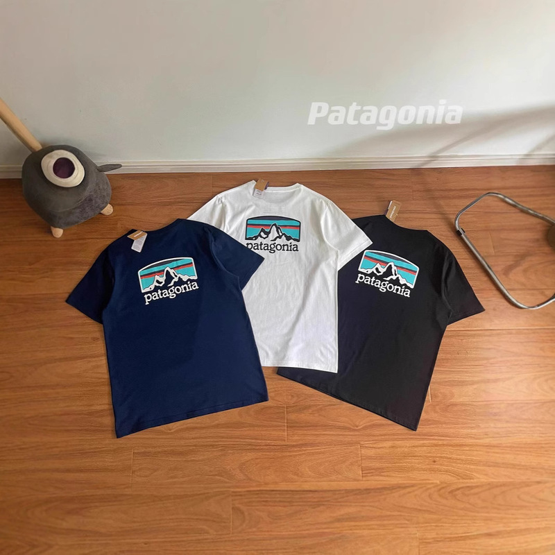 Pata Bata T-Shirt Men and Women Couple Snow Mountain Logo 501 Environmental Protection Series Organic T-Shirt T-Shirt Pata Bata T-Shirt Men and Women Couple Snow Mountain Logo 501 Environmental Protection Series Organic T-Shirt T-Shirt