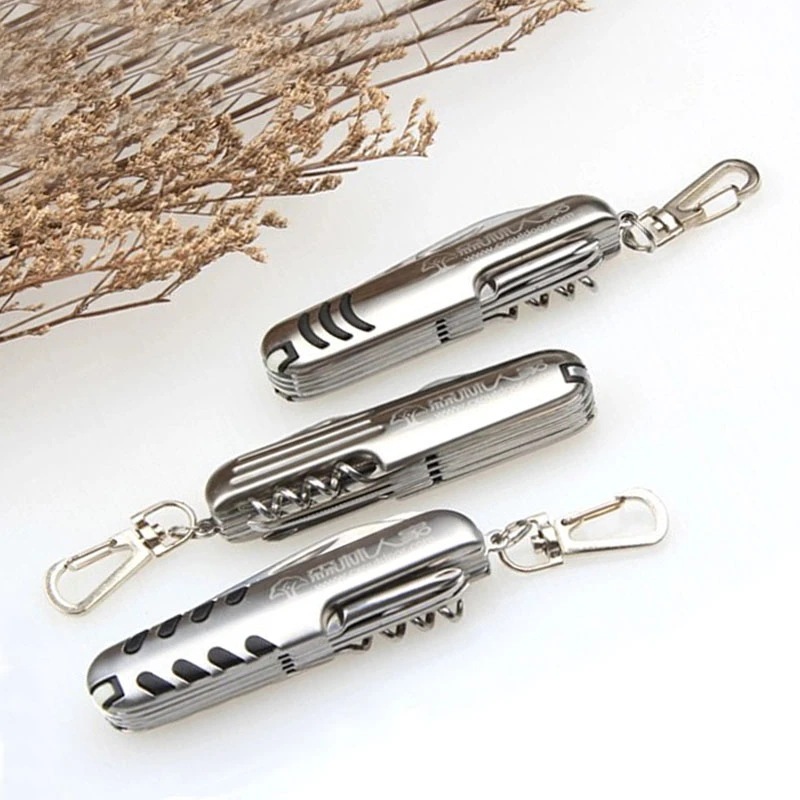 清货口袋迷你9开多功能瑞士不锈钢礼品折叠小刀户外工具刀具