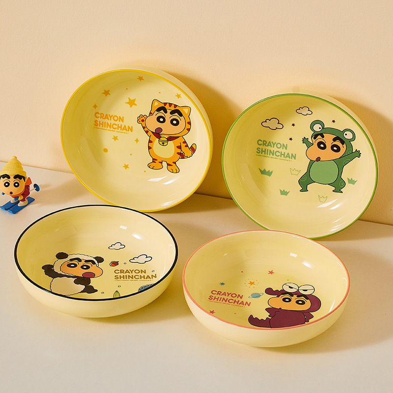 クレヨンしんちゃんセラミック家庭用丼漫画かわいい子供用高温耐性丼ベビー厚みのある食べるボウル|undefined