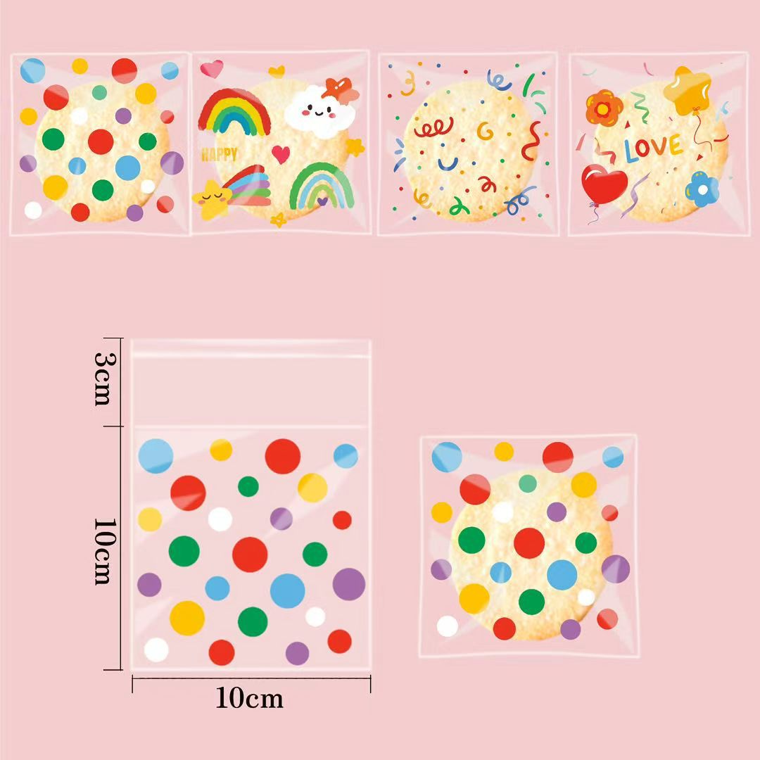 Bolsa Autoadhesiva de Embalaje para Cumpleaños, OPP, Autoadhesivo, para Galletas y Dulces