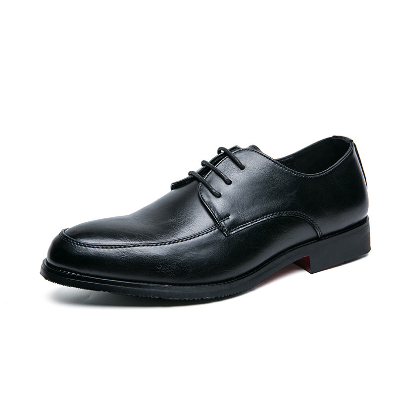 Zapatos de cuero de negocios para hombres primavera y otoño coreanos zapatos de moda de punta novio zapatos de derby image 6
