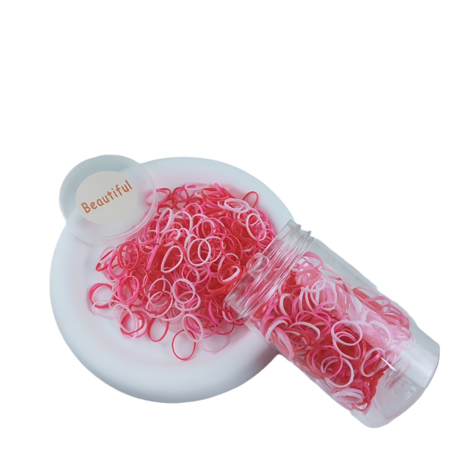 Nuevos niños enlatados desechables banda de goma no lesionar joyas de anillo de cabello accesorios de alta elasticidad trenzada elástica banda de goma de cabello