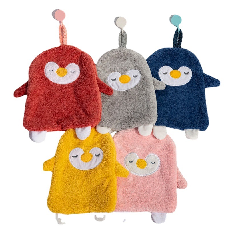 Toalla de mano creativa coral polar colgando toalla de mano Linda toalla absorbente toalla de mano engrosada toalla de mano doméstica al por mayor