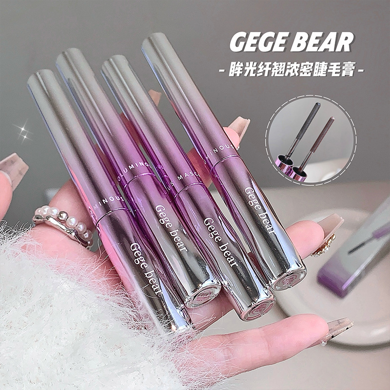 GegeBear fibra de rosca densa máscara impermeable duradero sin manchas fibra larga curva de acabado de maquillaje
