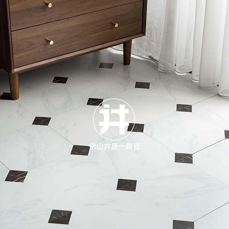 French black and white diamond lattice tile 300x 300 bathroom marble non-slip floor tile balcony wall tile French black and white diamond lattice tile 300x 300 bathroom marble non-slip floor tile balcony wall tile