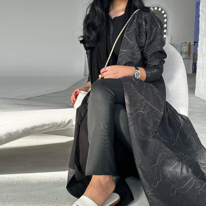 modest summer fashion jacquard textured long-sleeve outerwear women's outerwear Amazon bestseller