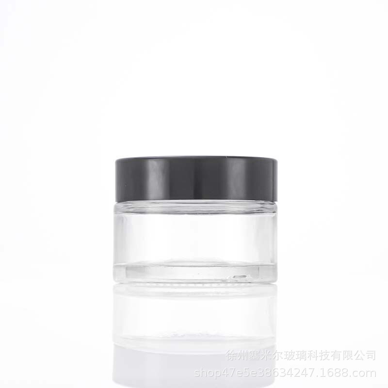 50g透明玻璃膏霜瓶化妆护肤品分装瓶面霜空瓶便携式眼霜瓶面膜罐|undefined