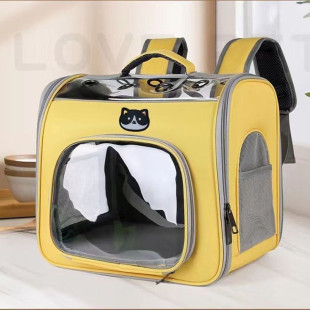 Pet bag new solid color leisure trend portable dog bag large capacity breathable cat shoulder bag manufacturers wholesale