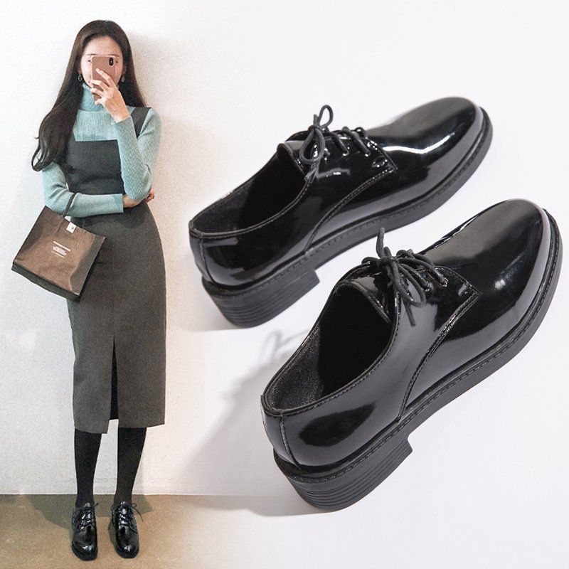 Professional black small leather shoes B...