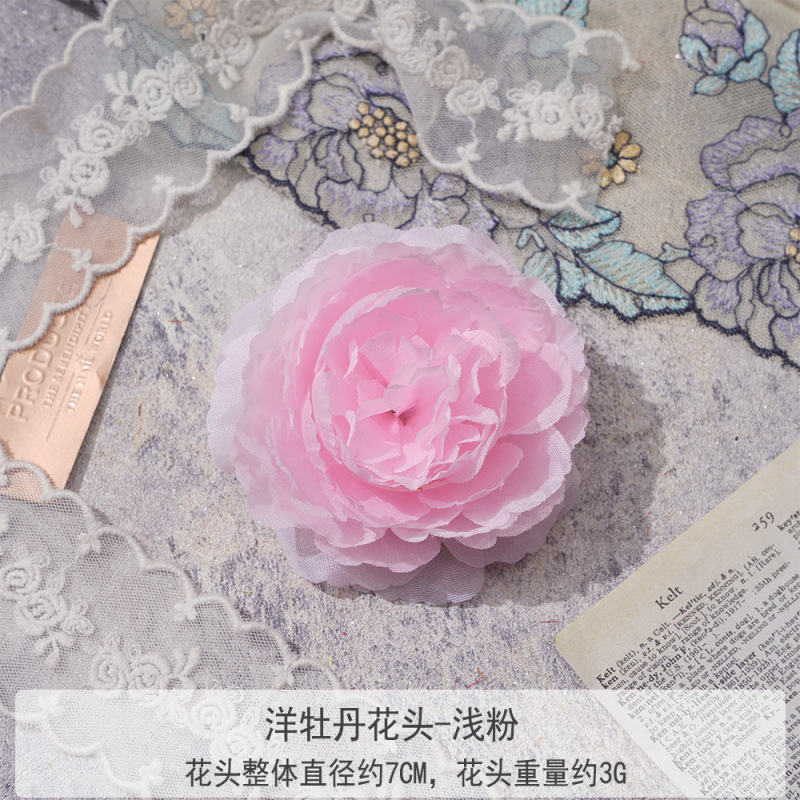 造花牡丹の花頭、DIY手作りヘアアクセサリー、卸売、結婚式のブートニア、小道具、フラワーアレンジメント、装飾、フラワーウォール|undefined