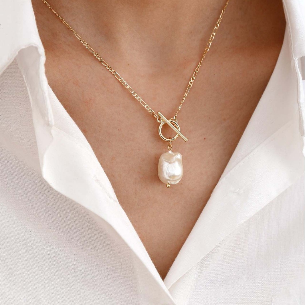 Collar De Perlas Nk De Acero Inoxidable Para Mujer Estilo Niche_voghion.com