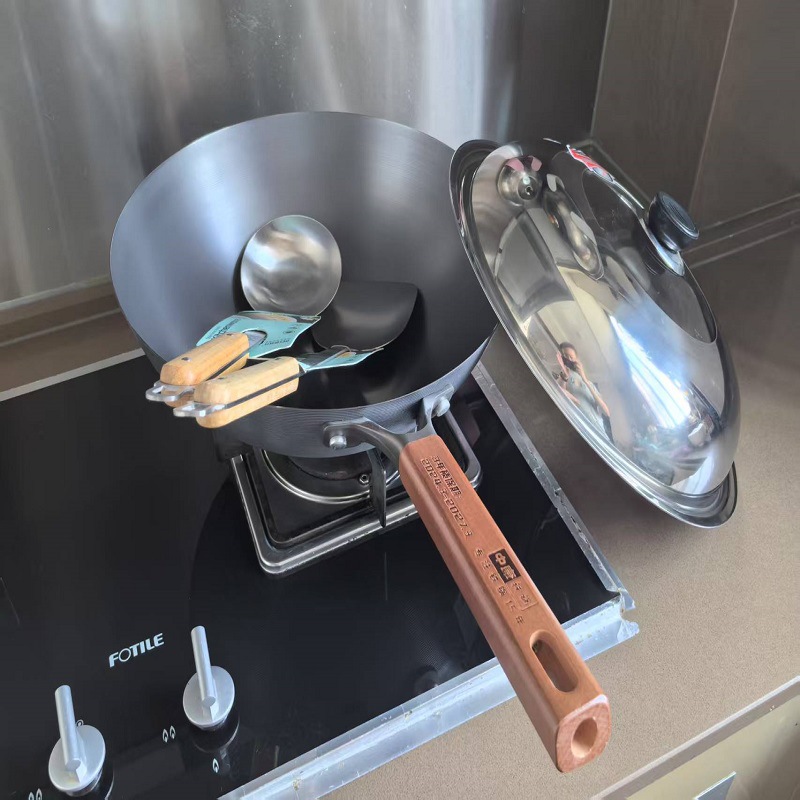 32cm 평바닥 + 스테인리스 조합뚜껑 + 304 주걱