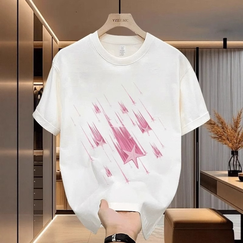 2025 New Popular Half-Sleeved Casual High-End Men's Short-Sleeved T-Shirt Summer Pure Cotton T-Shirt Trendy Brand Versatile Top t