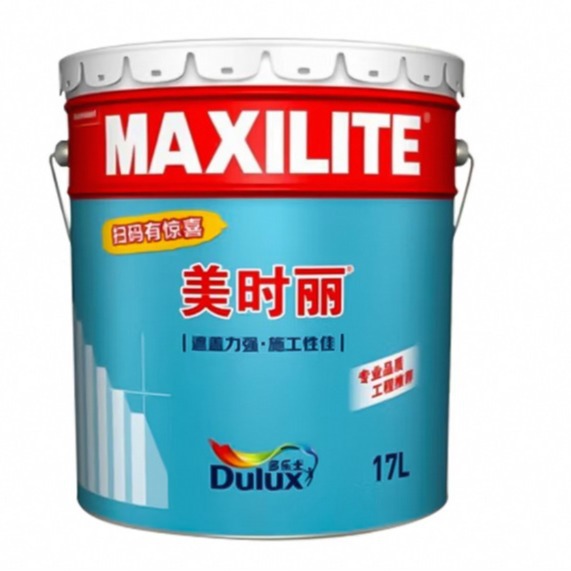 多乐士美时丽内墙乳胶漆工程漆室内墙面油漆涂料水乳型17L白色