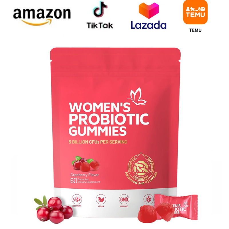 新品TK亚马逊跨境爆款60粒女性益生菌软糖WOMEN'S PROBIOTIC|undefined