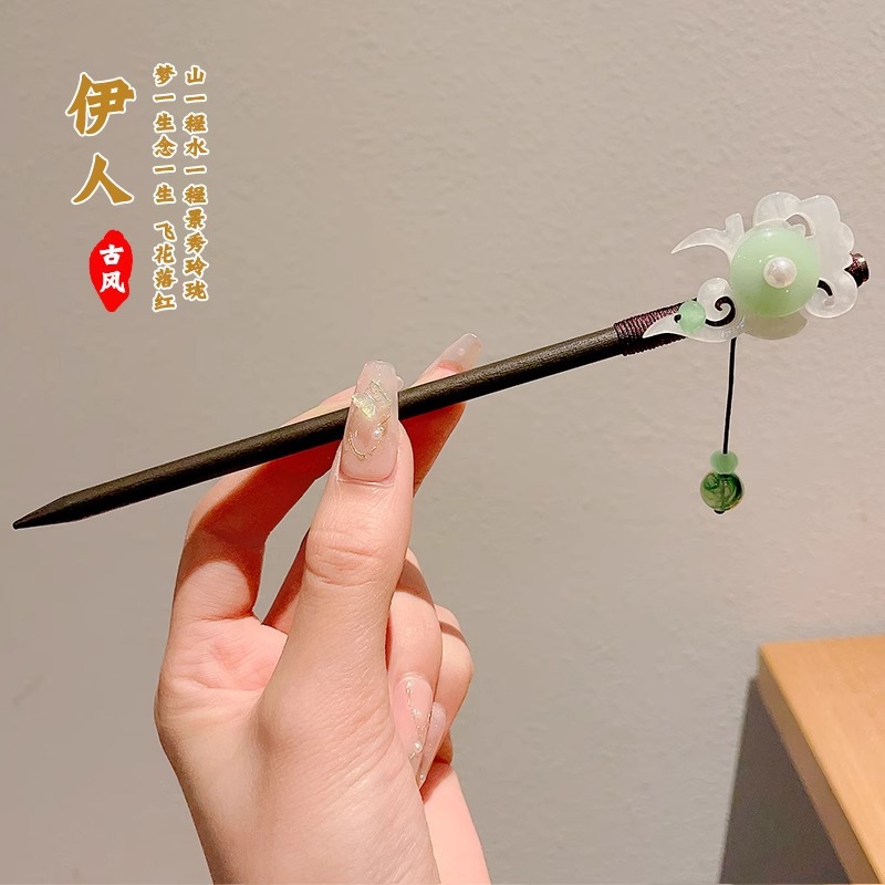 Pinzas de cabello de madera para mujeres nuevos pinzas de estilo chino de alto nivel diarios vestido de caballo de viaje antiguo sándalo bandeja de cabello pinzas de cabello tocado