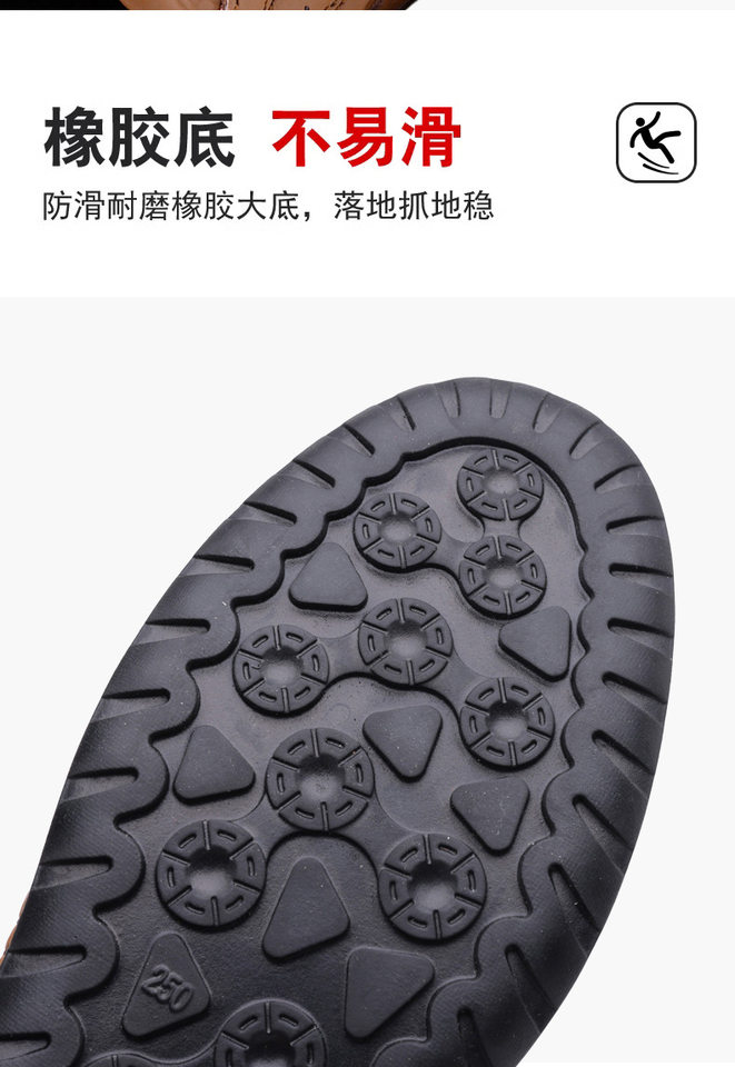 Dép sandal nam da bò thật thoáng khí lỗ rỗng, dép lê mùa hè gót thấp 1-3 cm — nâu, đen chi tiết 14