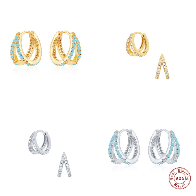 Fashionable trend creative brand earrings, silver 925 sample, European style