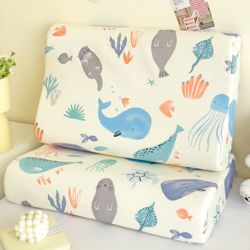 Cotton latex pillowcase adult 40x 60 cotton children's pillowcase 30x 50 memory pillowcase 24x44 generation hair