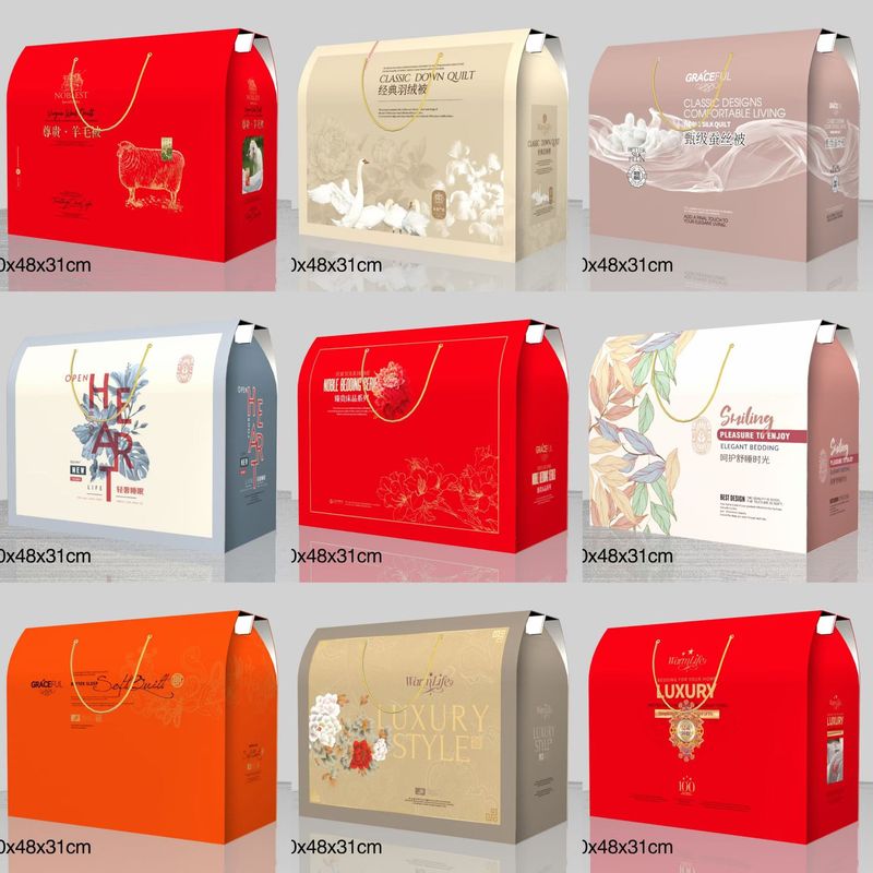 Home Textile Packaging Autumn and Winter Quilt Gift Box Silk Quilt Gift Box Wool Quilt Box down Quilt Carton Ready Stock