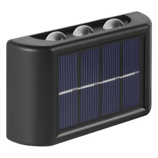 Solar Garden Light Balcony Decorative Outdoor Waterproof Wall Lamp Double Head Wall Washing Light Up and Down Glow Solar Light